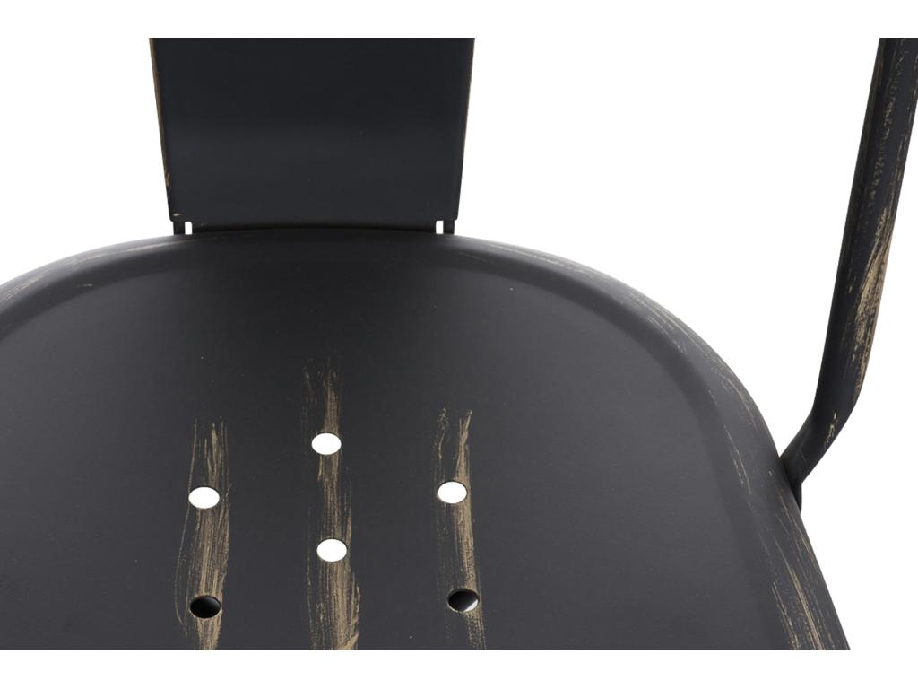 Chaise en métal noir