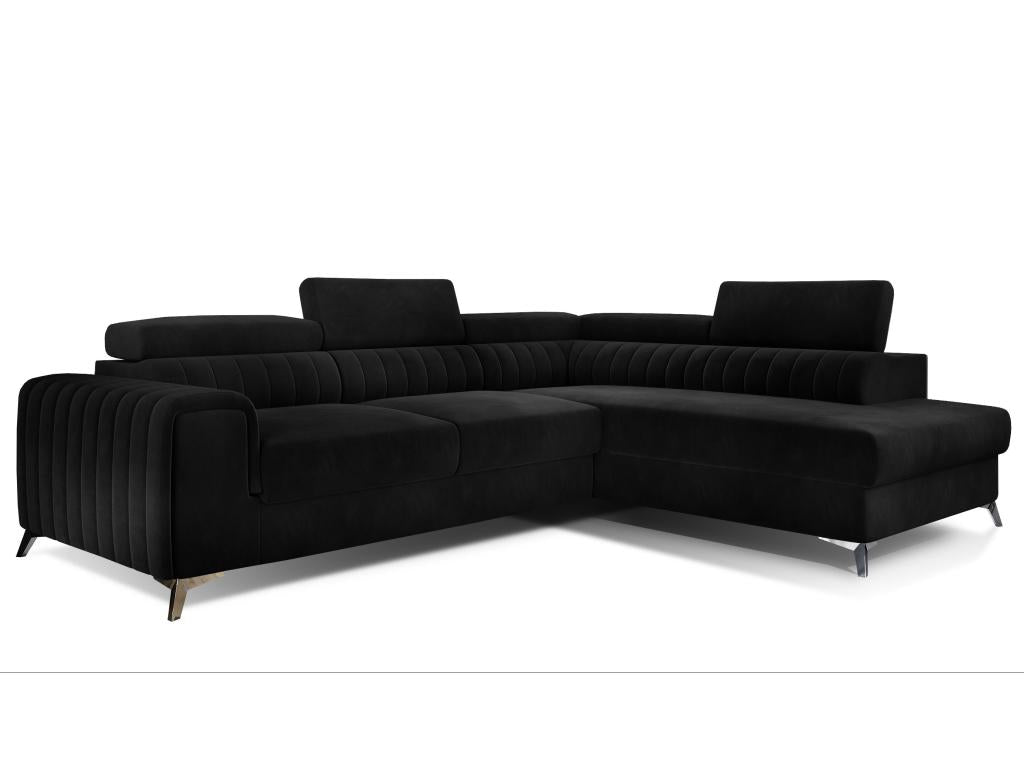 Canapé-lit en velours noir
