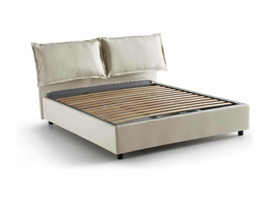 Matelas en tissu beige, 160 x 200 cm - dlz1766456985089
