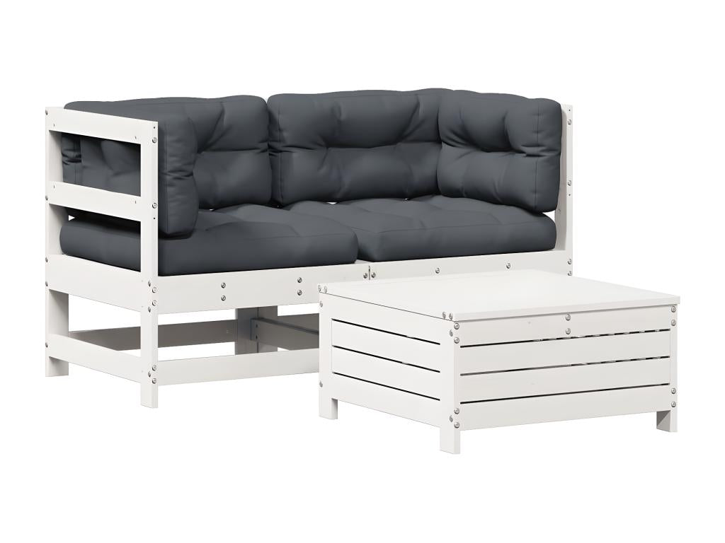 Ensemble de meubles d'extérieur en pin blanc