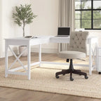 Key West 60W L Shaped Desk for Home Office by Bush Furniture