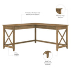 Bureau en L Key West 60W pour bureau à domicile par Bush Furniture