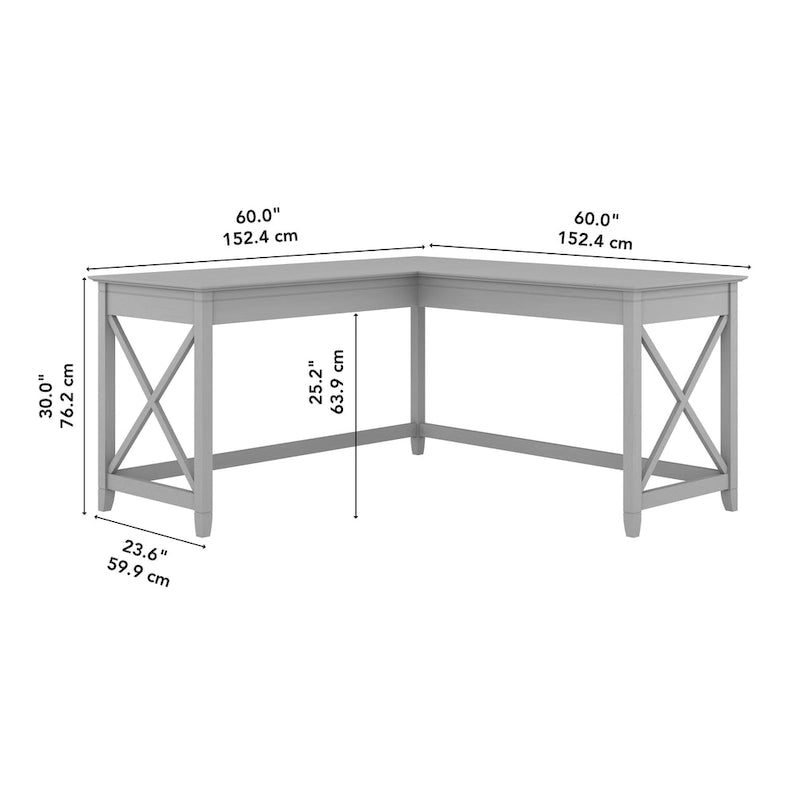 Bureau en L Key West 60W pour bureau à domicile par Bush Furniture