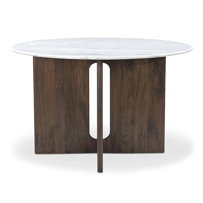 NADAAL STUDIOS Brelline, Round Dining Table With Cross Legs - 48W x48D x30H