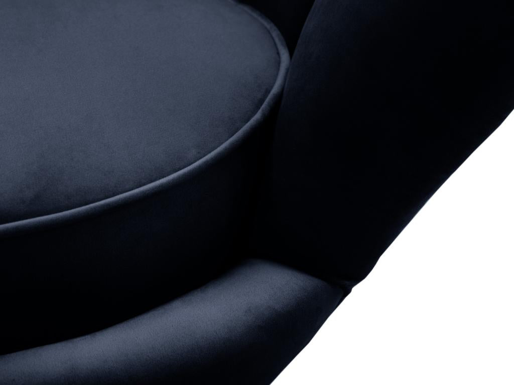 Fauteuil d'appoint en velours bleu, 98 x 78 x 76 cm