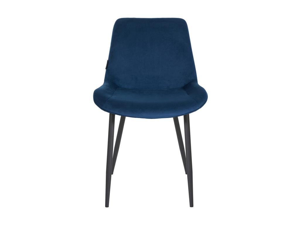 Fauteuil en velours bleu