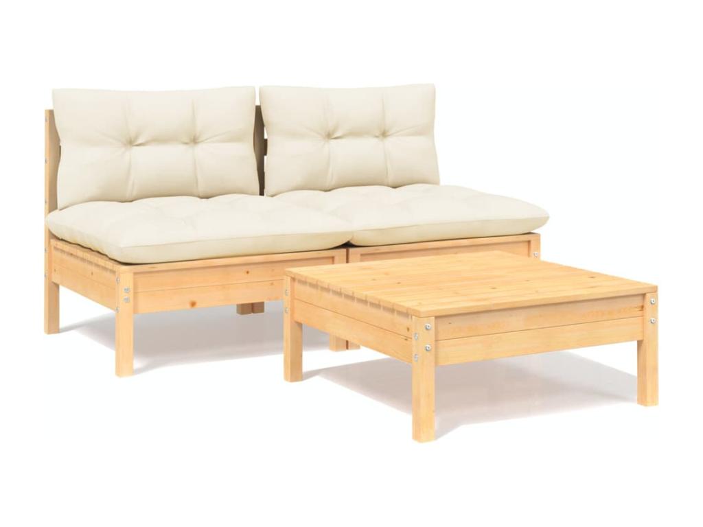 Ensemble de mobilier de jardin en pin - dlz1766457000701