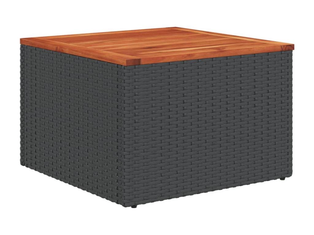 Ensemble de mobilier de jardin en résine tressée noire - dlz1766456575908