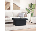 Table basse en bois d'ingénierie noir, 80 x 55 x 40 cm