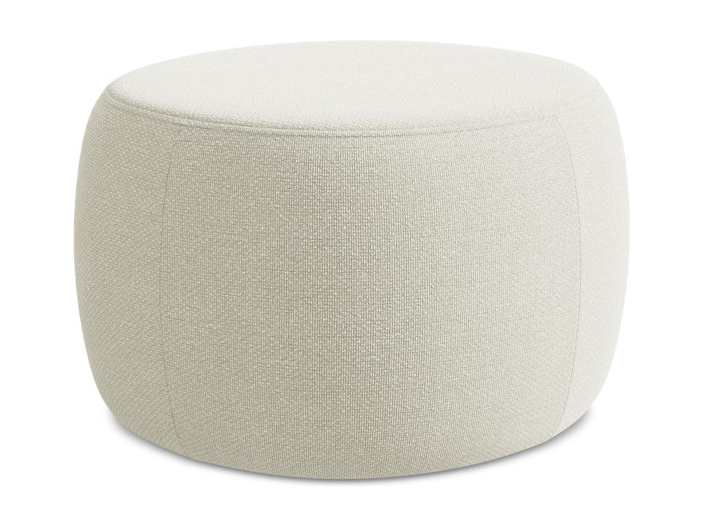 Pouf en tissu bouclé beige