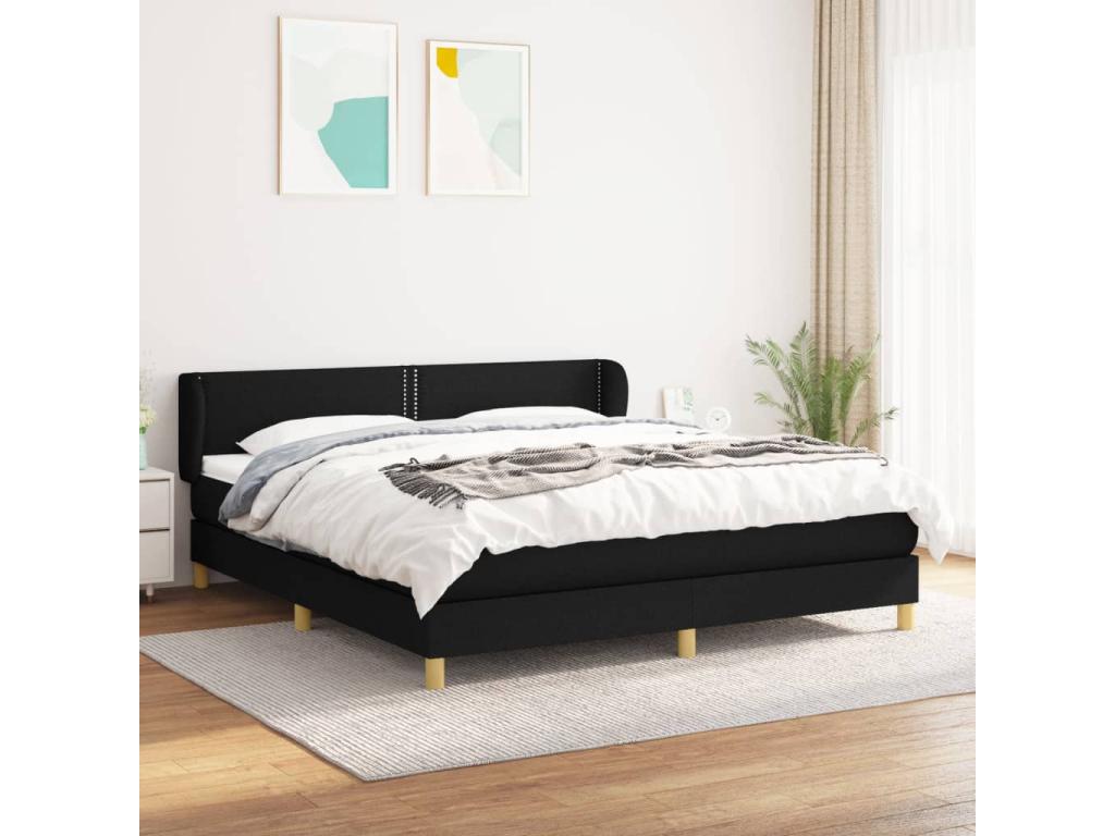 Matelas en tissu noir, 180 x 200 cm - dlz1766456849187