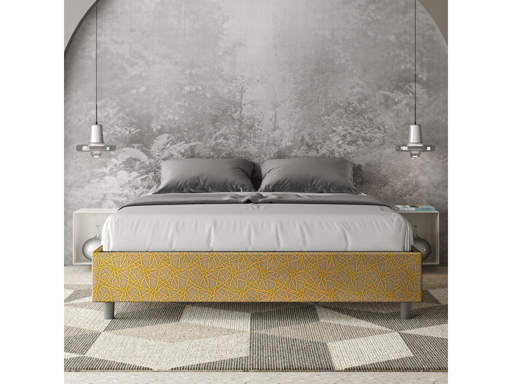 Meuble de maison en tissu jaune, 160 x 210 cm