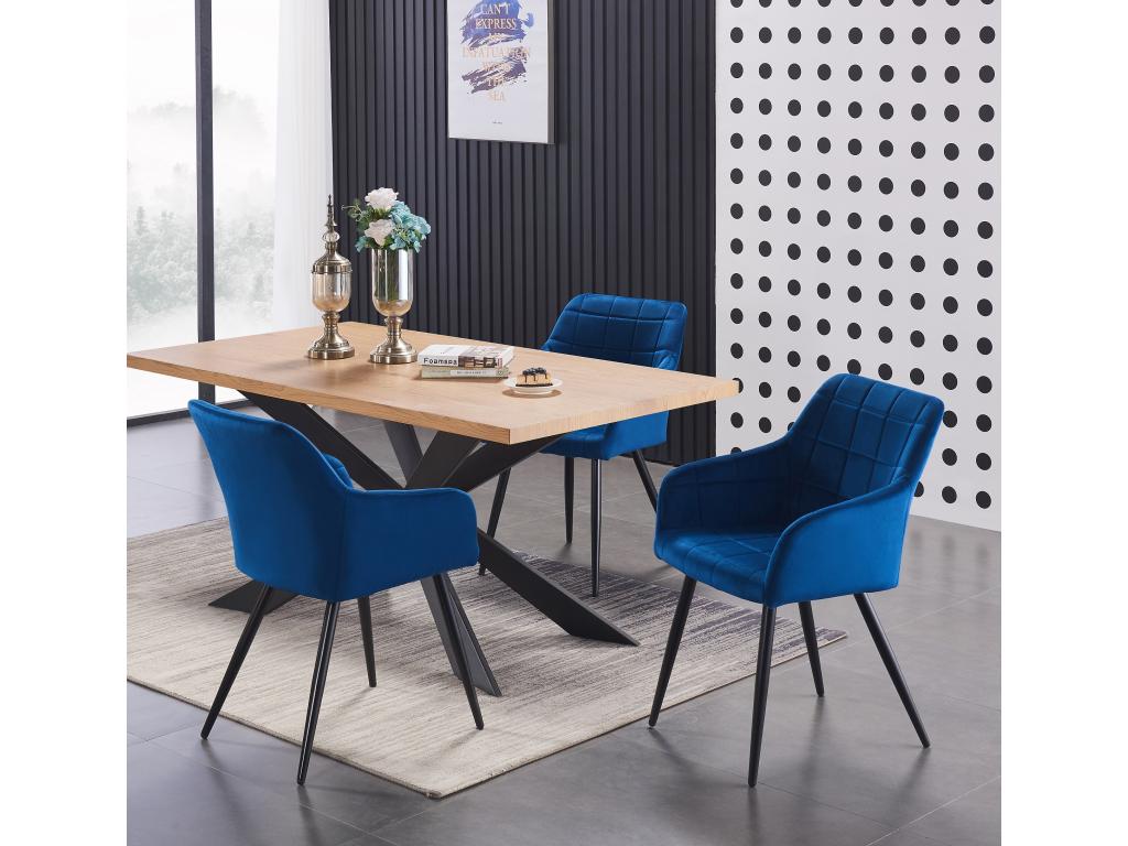 Meubles d'intérieur en velours bleu