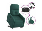 Fauteuil d'appoint en tissu vert - dlz1766456588740