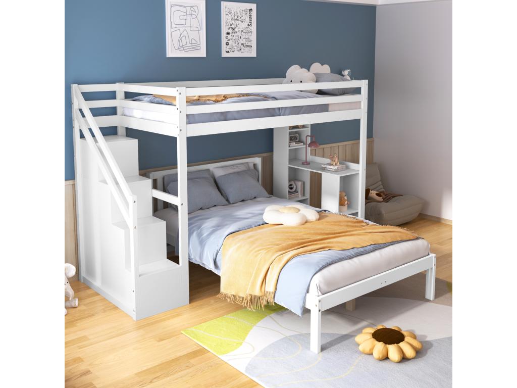 Meubles de maison en pin blanc, 90 x 200 cm