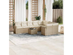 Ensemble de mobilier de jardin en résine tressée beige - dlz1766456759215