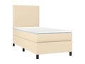 Matelas en tissu beige, 90 x 190 cm