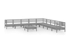 Ensemble de mobilier de jardin en pin gris - dlz1766456826865