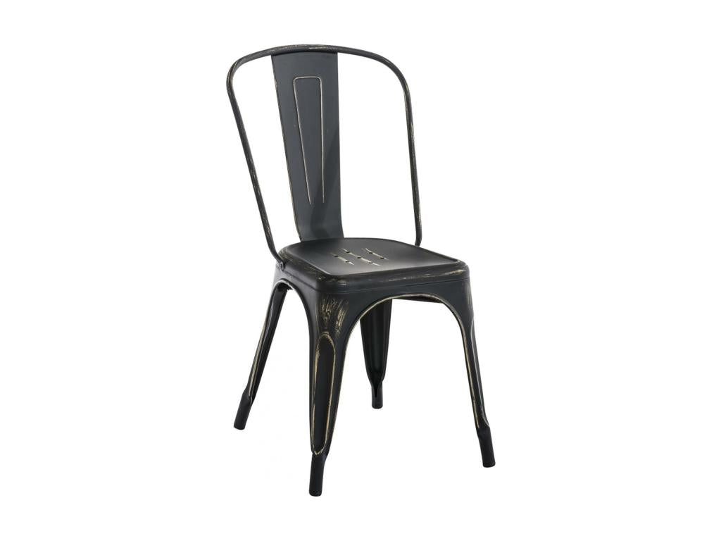 Chaise en métal noir