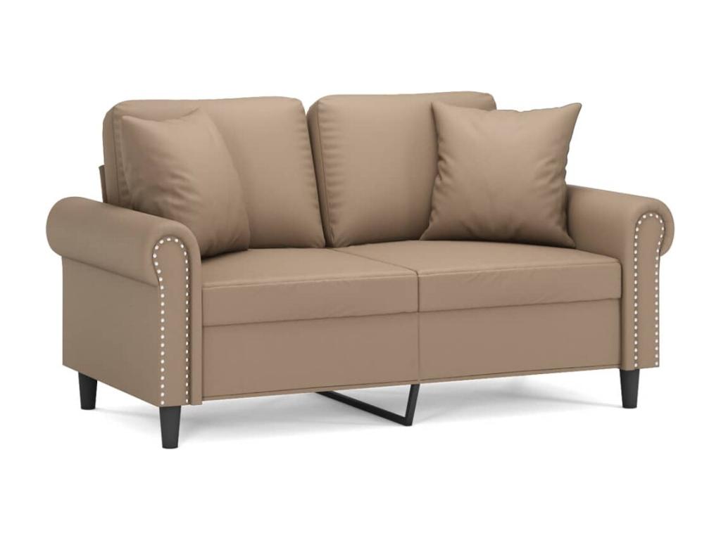 Canapé en similicuir marron