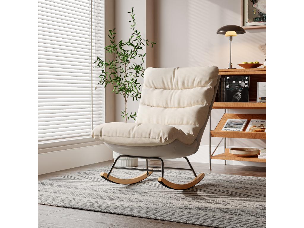 Fauteuil d'appoint beige, 83 x 72 x 93 cm