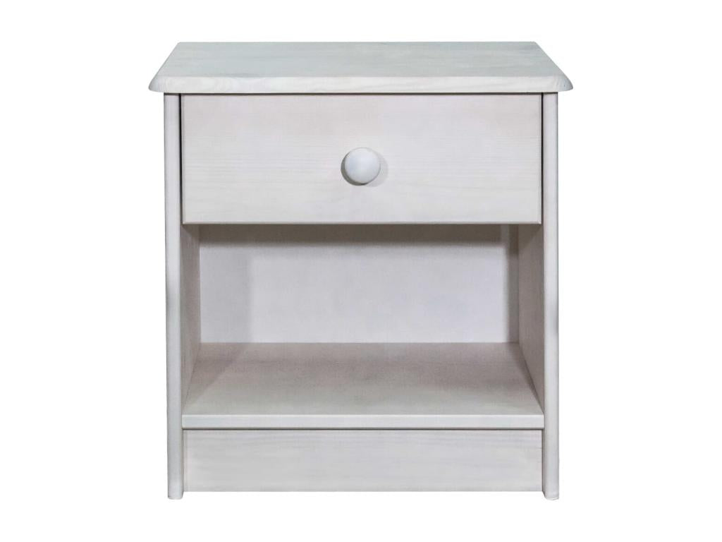 Table en pin brun, 41 x 30 x 42 cm