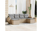 Ensemble de mobilier de jardin en résine tressée beige - dlz1766456557147