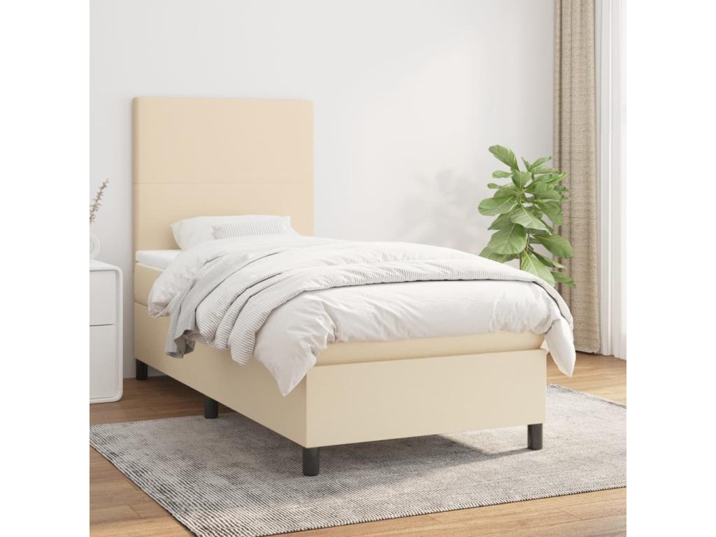 Matelas en tissu beige, 90 x 190 cm