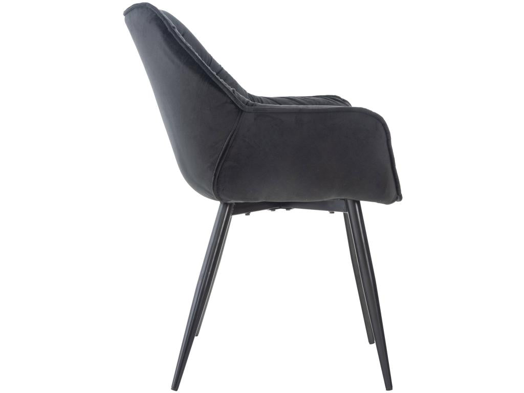 Chaise noire, 58 x 67 x 82 cm