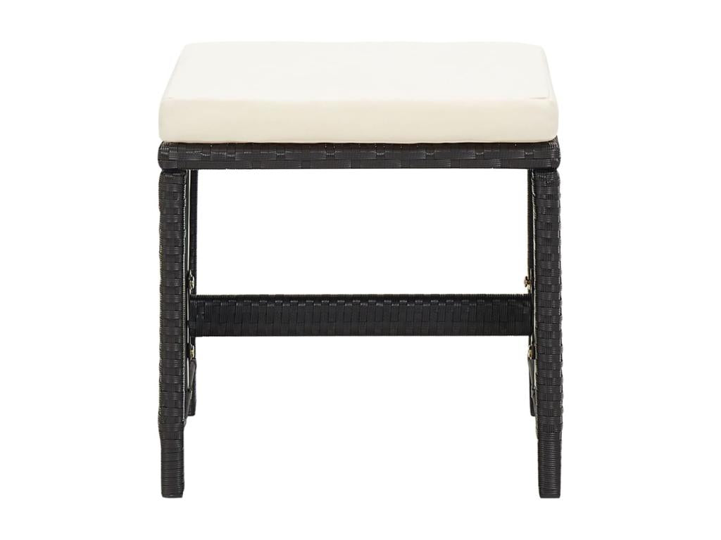 Mobilier de maison en résine tressée noire - dlz1766457179452