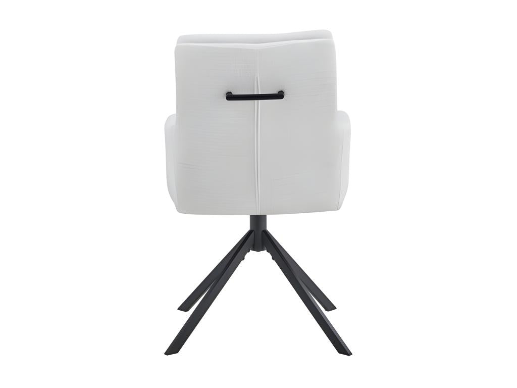 Chaise en tissu blanc
