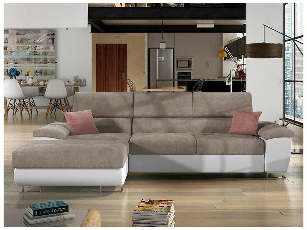 Canapé marron, 275 x 170 x 71 cm