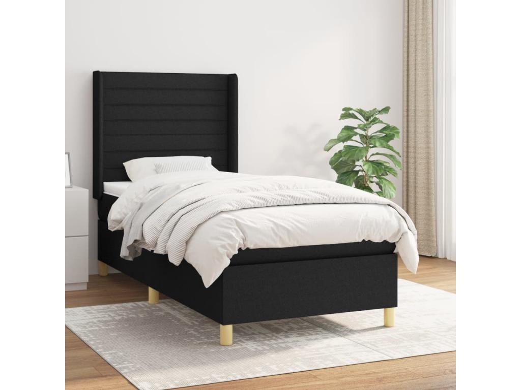 Matelas en tissu noir, 100 x 200 cm