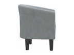 Fauteuil en velours gris