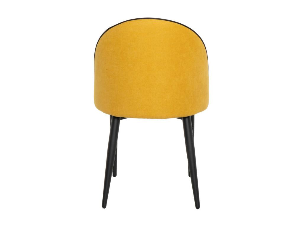 Fauteuil en velours jaune