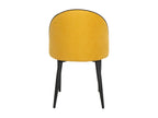 Fauteuil en velours jaune
