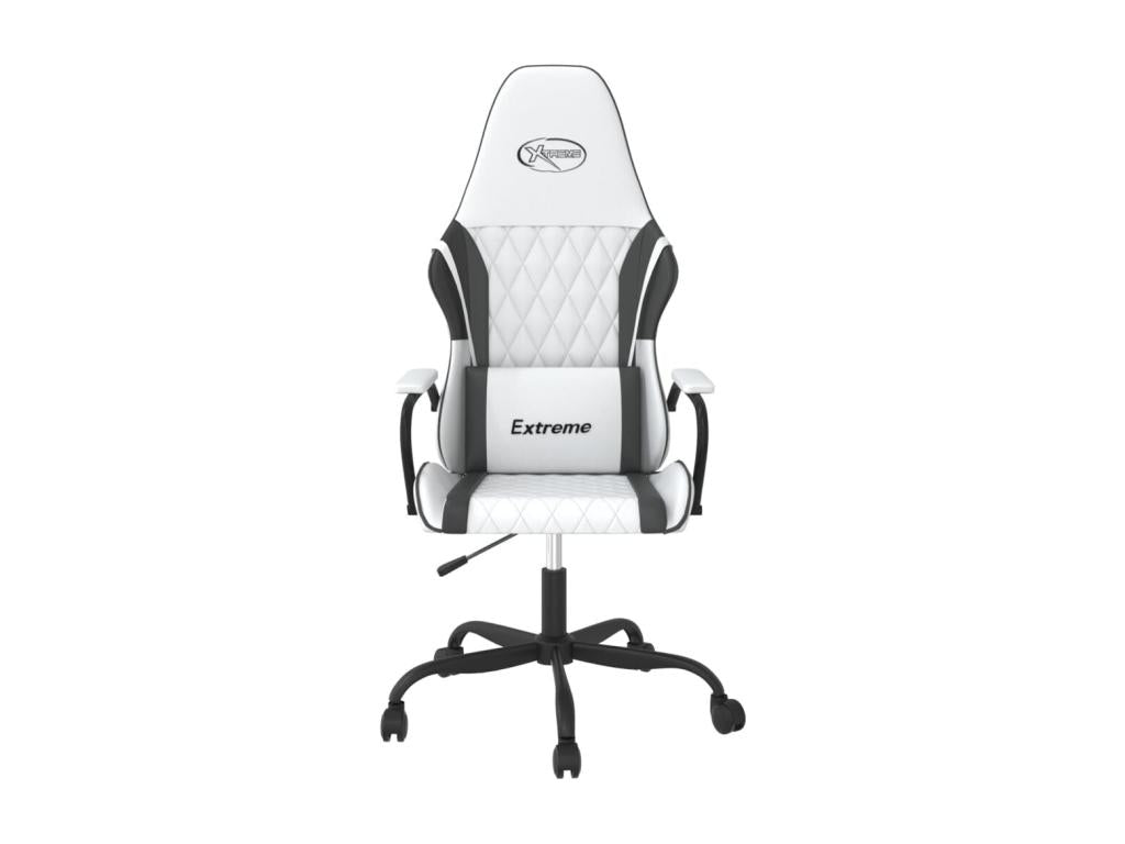 Fauteuil en similicuir blanc - dlz1766456652375