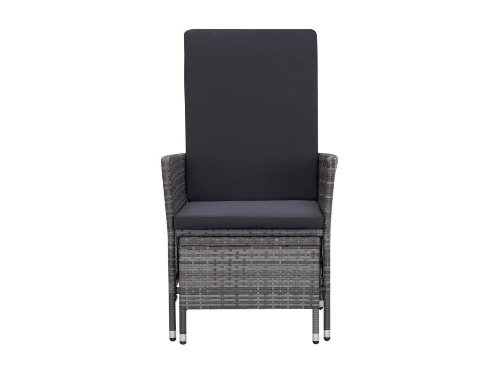 Chaise en résine tressée grise