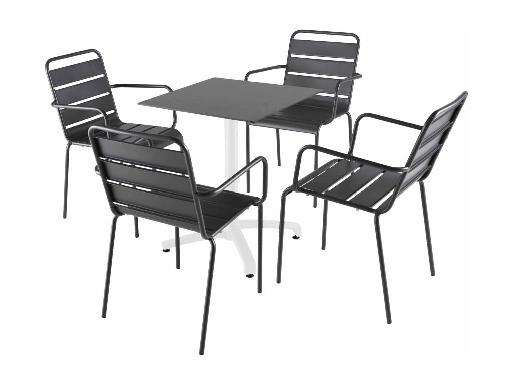 Table en métal gris