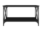 Table basse en bois d'ingénierie noir, 80 x 50 x 45 cm