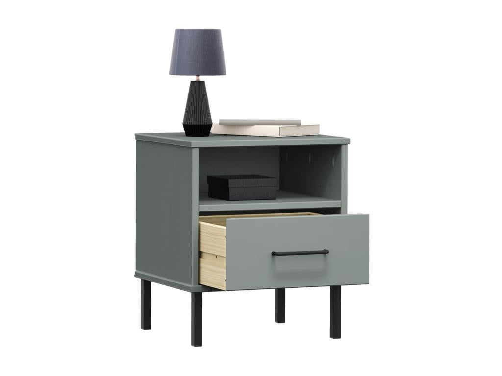 Table en pin gris