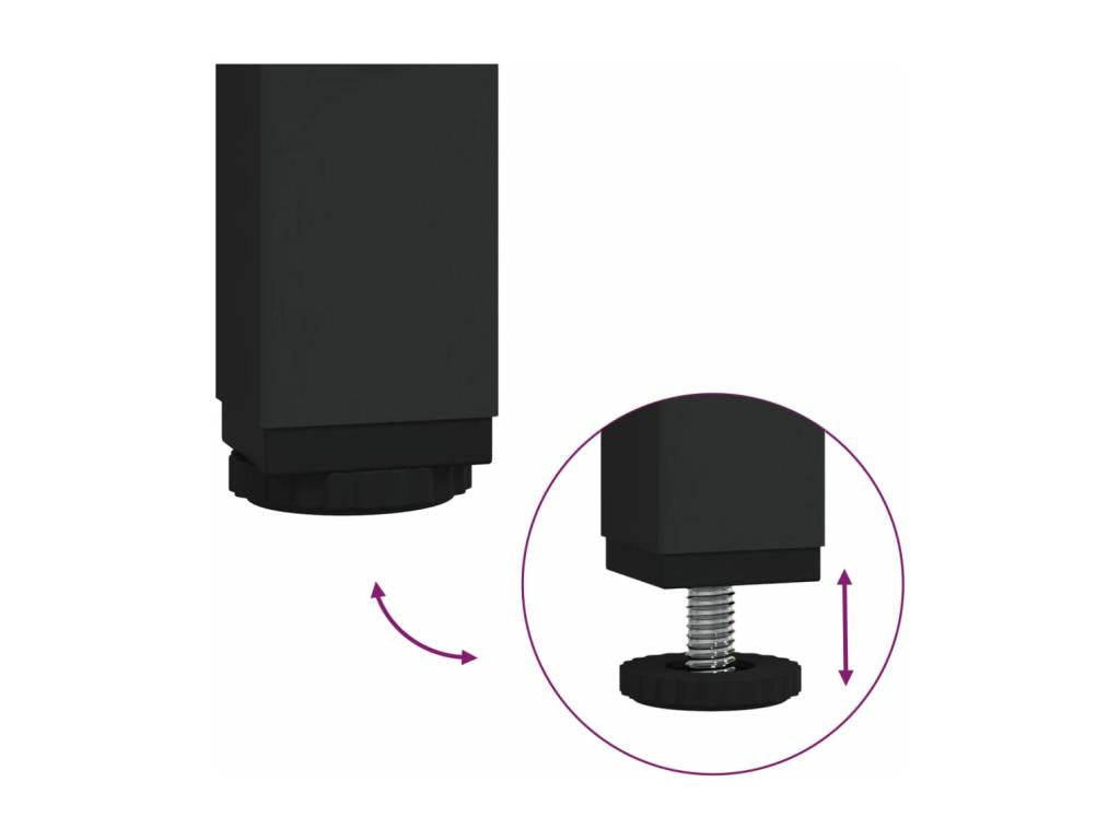 Meuble de maison en bois d'ingénierie noir, 34 x 36 x 50 cm