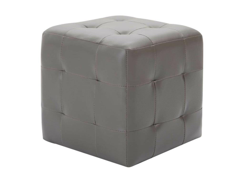 Meuble de maison en similicuir gris, 30 x 30 x 30 cm