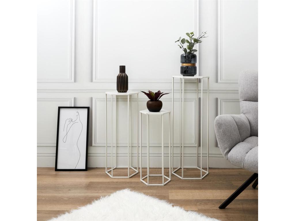 Meubles de maison en métal blanc - dlz1766456725618