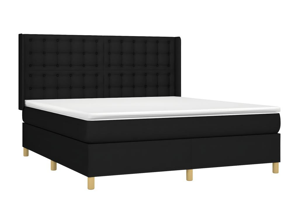 Matelas en tissu noir, 160 x 200 cm - dlz1766457137094