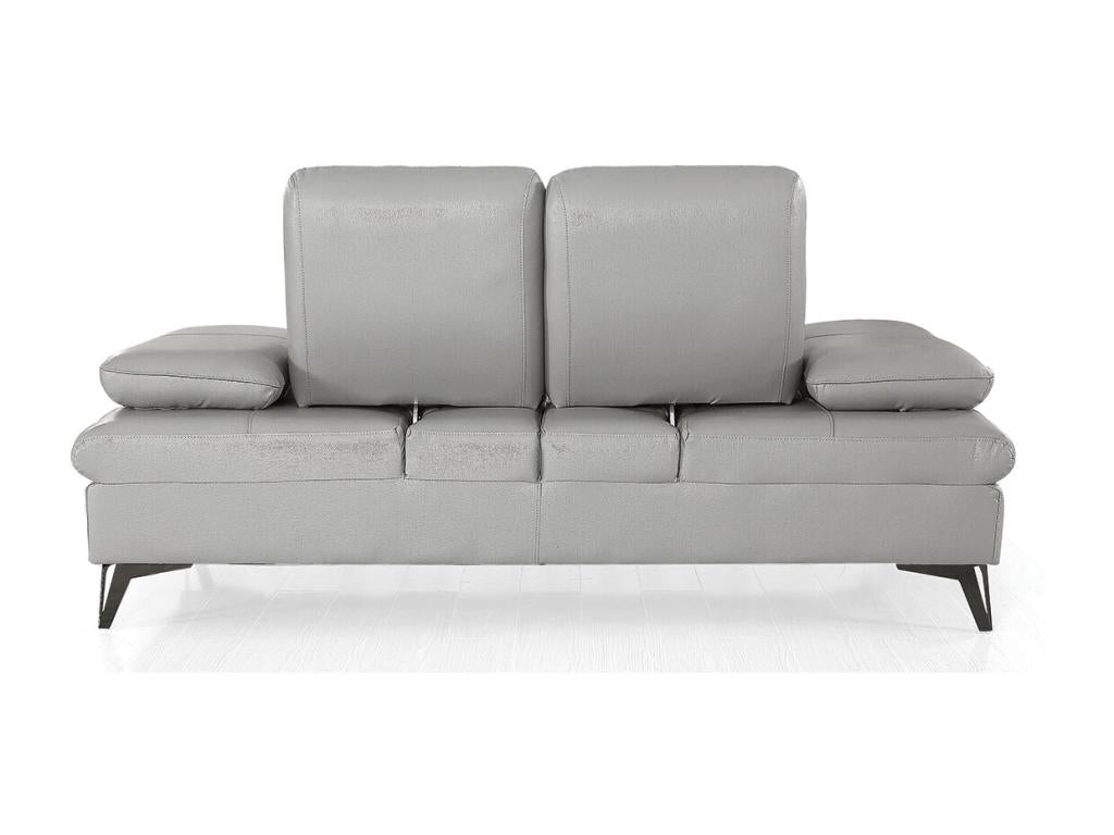 Canapé en cuir gris