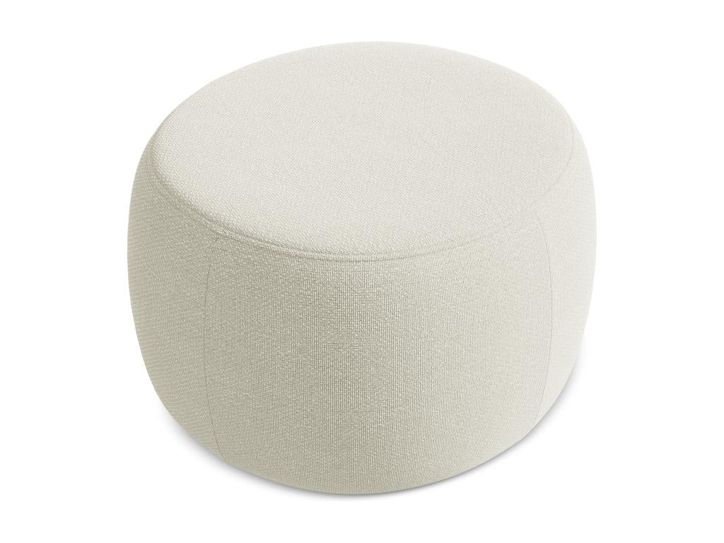 Pouf en tissu bouclé beige