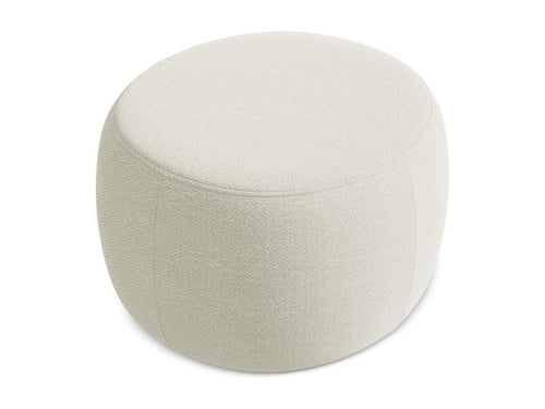 Pouf en tissu bouclé beige