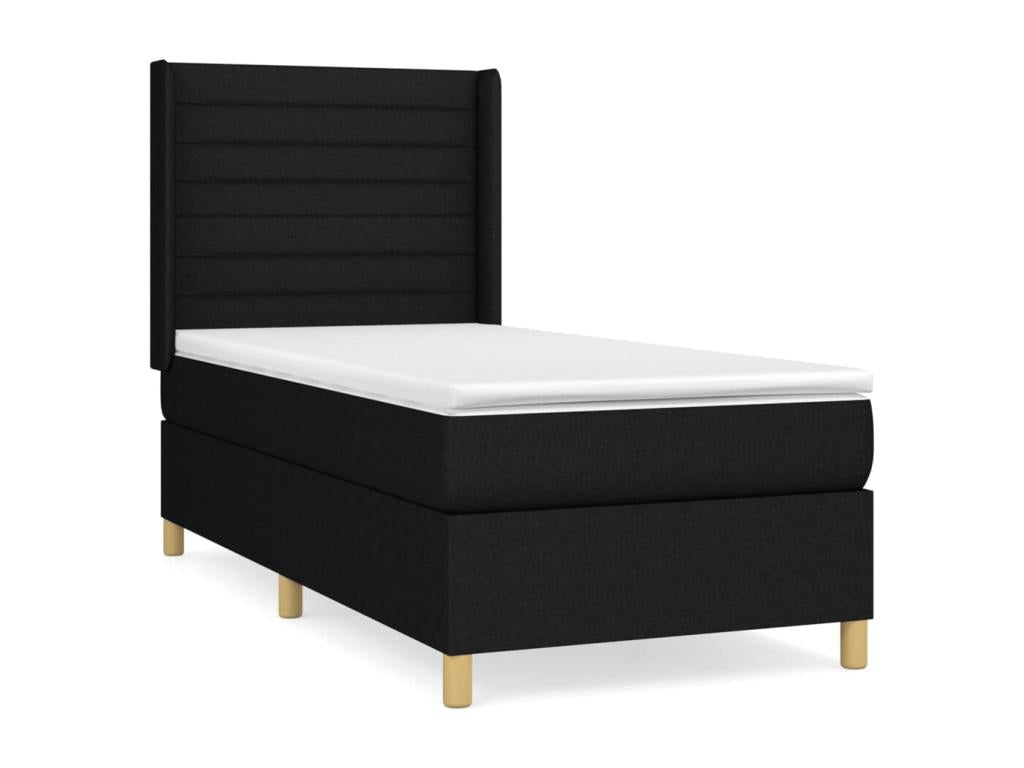 Matelas en tissu noir, 100 x 200 cm