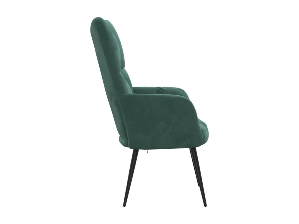 Fauteuil d'appoint en velours vert